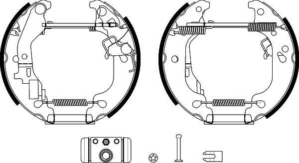 HELLA PAGID 8DB 355 038-181 Brake Shoe Set