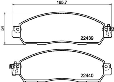 Brake Pad Set, disc brake HELLA PAGID 8DB 355 039-331