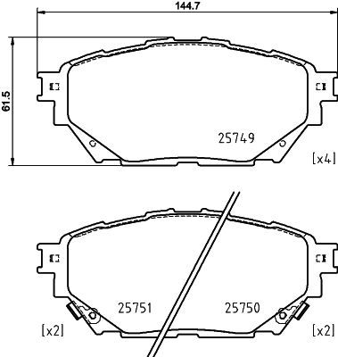 Brake Pad Set, disc brake HELLA PAGID 8DB 355 039-471