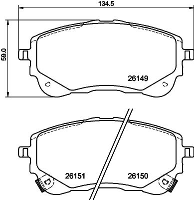 Brake Pad Set, disc brake HELLA PAGID 8DB 355 040-191