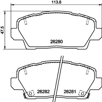 HELLA PAGID 8DB 355 040-841 Brake Pad Set, disc brake