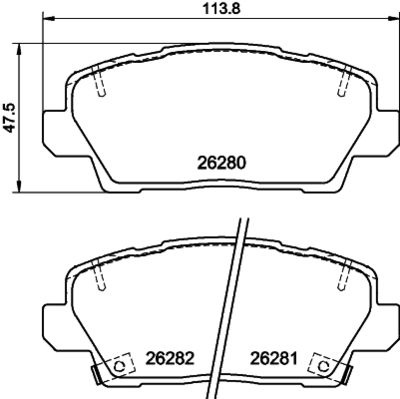 Brake Pad Set, disc brake HELLA PAGID 8DB 355 040-841