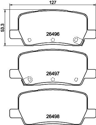 HELLA PAGID 8DB 355 042-701 Brake Pad Set, disc brake