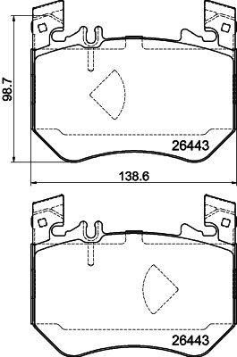 Brake Pad Set, disc brake HELLA PAGID 8DB 355 043-071