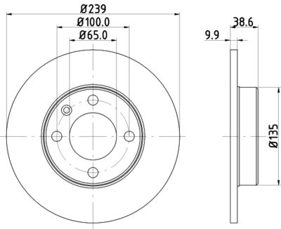 Brake Disc HELLA PAGID 8DD 355 100-051
