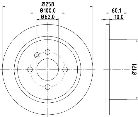 HELLA PAGID 8DD 355 100-351 Brake Disc