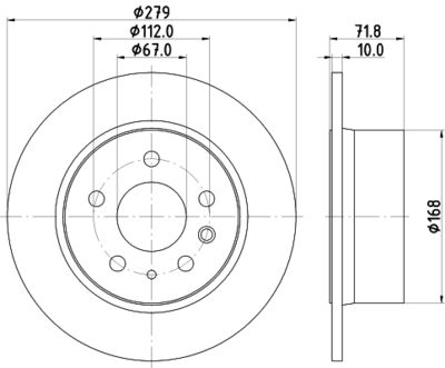 Brake Disc HELLA PAGID 8DD 355 100-991