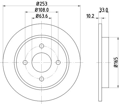 HELLA PAGID 8DD 355 105-661 Brake Disc