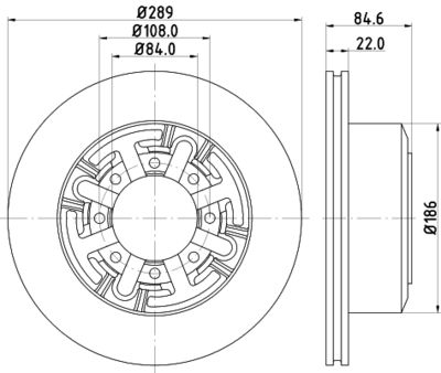 Brake Disc HELLA PAGID 8DD 355 105-791