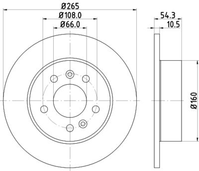 Brake Disc HELLA PAGID 8DD 355 106-441