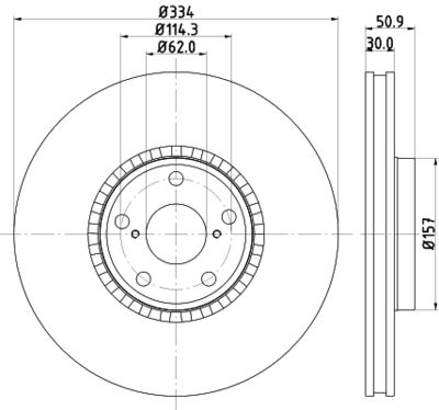 Brake Disc HELLA PAGID 8DD 355 112-861