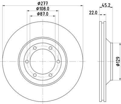 Brake Disc HELLA PAGID 8DD 355 113-041