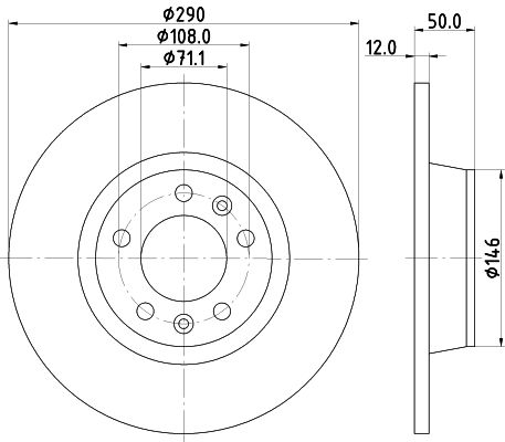 HELLA PAGID 8DD 355 116-171 Brake Disc
