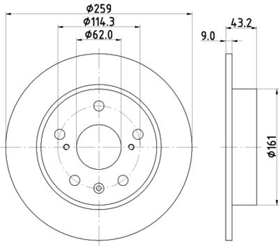 Brake Disc HELLA PAGID 8DD 355 120-531