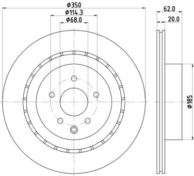 Brake Disc HELLA PAGID 8DD 355 122-261