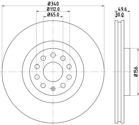 HELLA PAGID 8DD 355 129-241 Brake Disc