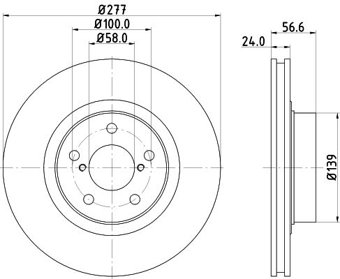 HELLA PAGID 8DD 355 129-421 Brake Disc