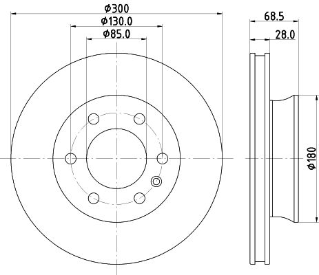 HELLA PAGID 8DD 355 131-891 Brake Disc