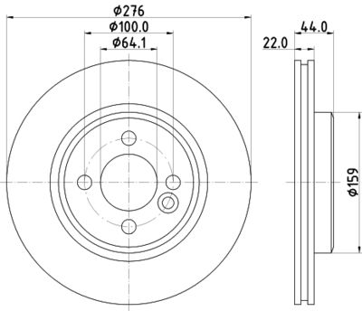 Brake Disc HELLA PAGID 8DD 355 131-981