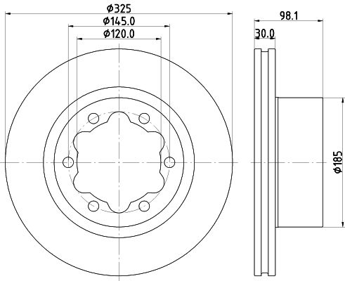 HELLA PAGID 8DD 355 132-201 Brake Disc