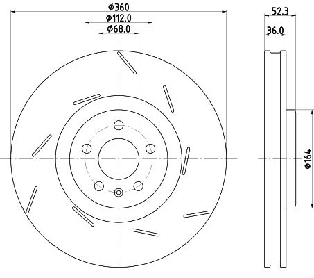 HELLA PAGID 8DD 355 134-671 Brake Disc