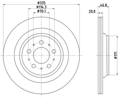 Brake Disc HELLA PAGID 8DD 355 134-951