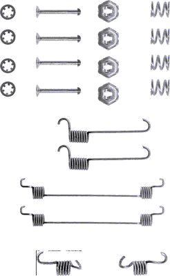 HELLA PAGID 8DZ 355 200-061 Accessory Kit, brake shoes