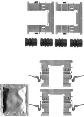 HELLA PAGID 8DZ 355 205-211 Accessory Kit, disc brake pad