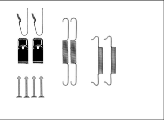 HELLA PAGID 8DZ 355 206-131 Accessory Kit, parking brake shoes