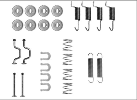 HELLA PAGID 8DZ 355 206-151 Accessory Kit, parking brake shoes