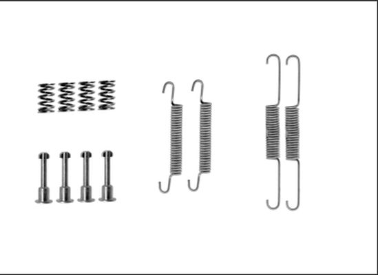 HELLA PAGID 8DZ 355 206-161 Accessory Kit, parking brake shoes
