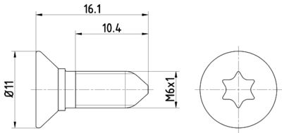 Bolt, brake disc HELLA PAGID 8DZ 355 209-081