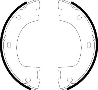 Brake Shoe Set, parking brake HELLA 8DA 355 050-071