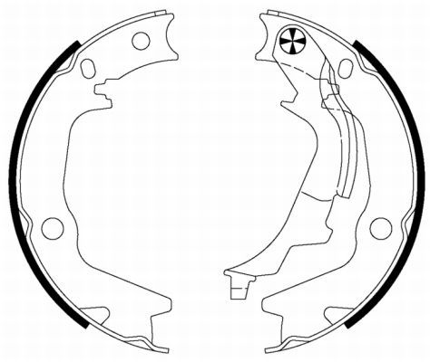 HELLA 8DA 355 050-261 Brake Shoe Set, parking brake