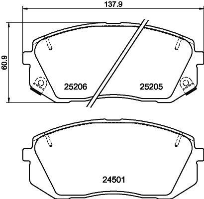 HELLA 8DB 355 025-981 Brake Pad Set, disc brake