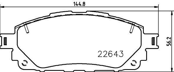 HELLA 8DB 355 032-961 Brake Pad Set, disc brake