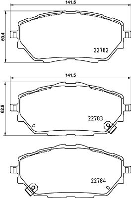 Brake Pad Set, disc brake HELLA 8DB 355 037-761