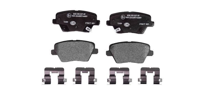 HELLA 8DB 355 037-891 Brake Pad Set, disc brake