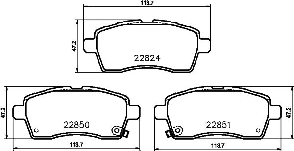 HELLA 8DB 355 039-171 Brake Pad Set, disc brake