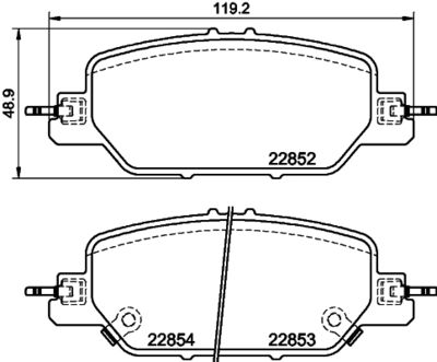 Brake Pad Set, disc brake HELLA 8DB 355 039-191