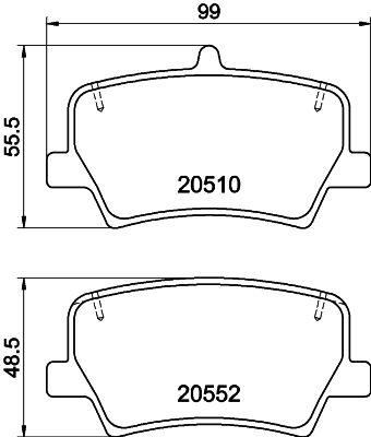 HELLA 8DB 355 039-391 Brake Pad Set, disc brake