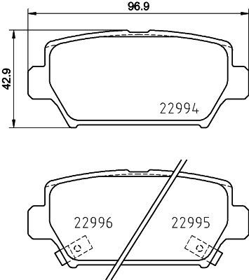HELLA 8DB 355 039-401 Brake Pad Set, disc brake