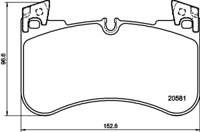 Brake Pad Set, disc brake HELLA 8DB 355 039-881