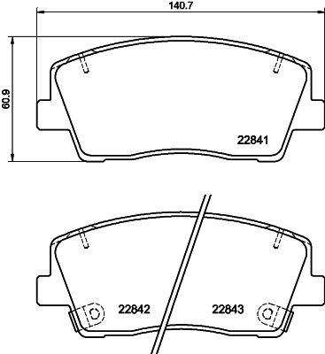Brake Pad Set, disc brake HELLA 8DB 355 039-921