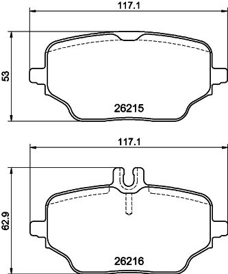 HELLA 8DB 355 040-331 Brake Pad Set, disc brake
