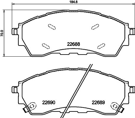 HELLA 8DB 355 040-401 Brake Pad Set, disc brake