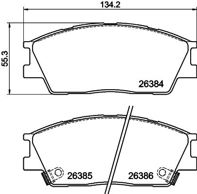 HELLA 8DB 355 043-981 Brake Pad Set, disc brake