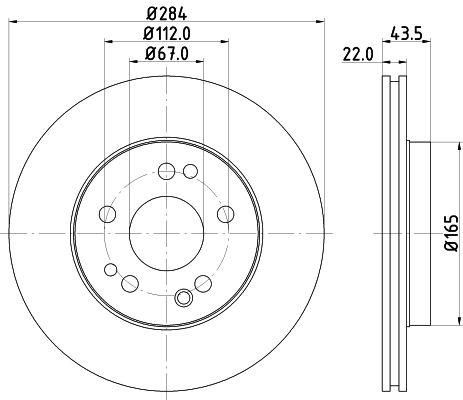 HELLA 8DD 355 100-941 Brake Disc