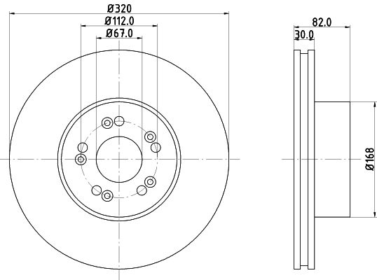 HELLA 8DD 355 102-691 Brake Disc
