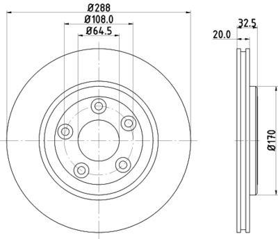 Brake Disc HELLA 8DD 355 106-831